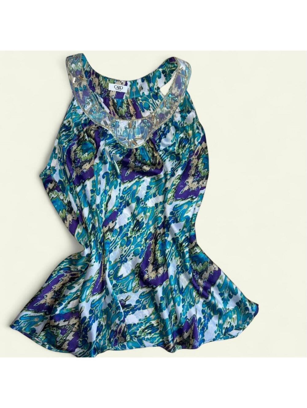 Cato Women's Multi and Blue Blous